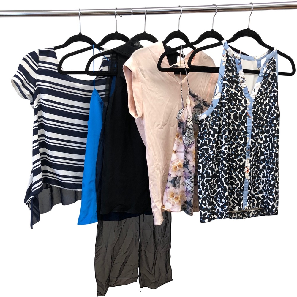 Designer Blouse Bundle Tibi Theory Ted Baker Maeve Cooper Ella Hanii Y 6pc S M 4
